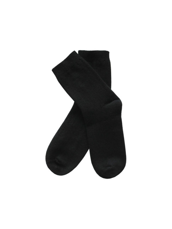 Black rib knit cashmere socks, Gobi, Pilots + Cabin Crew